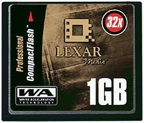 Lexar 1GB, 32X, CompactFlash Memory Card